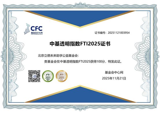 中基透明指数FTI2025证书
